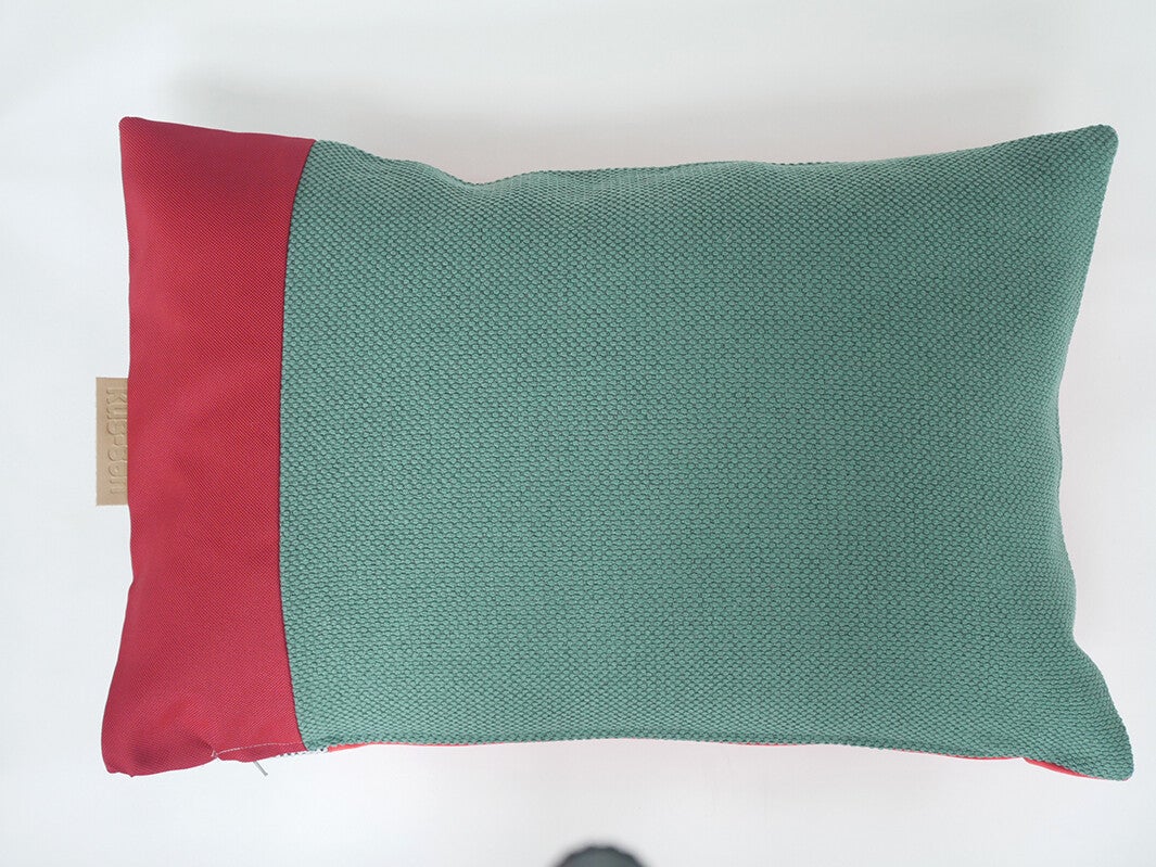 Kussen 0752 groen/roze, 2 verschillende kanten, 40x60cm