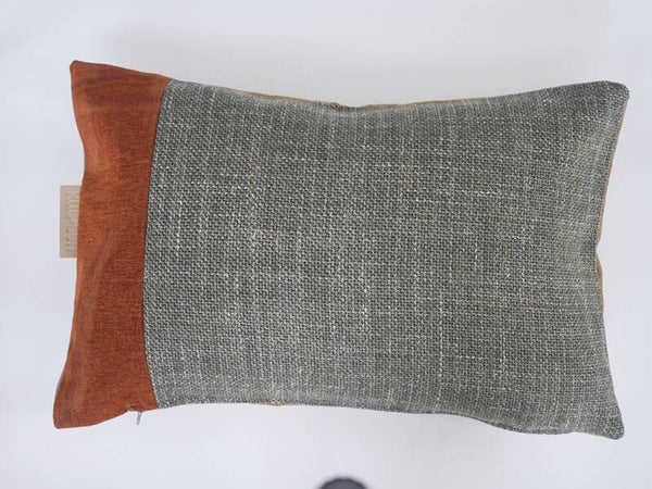 Kussen 0763 groen/blauw/bruin, 2 verschillende kanten, 40x60cm