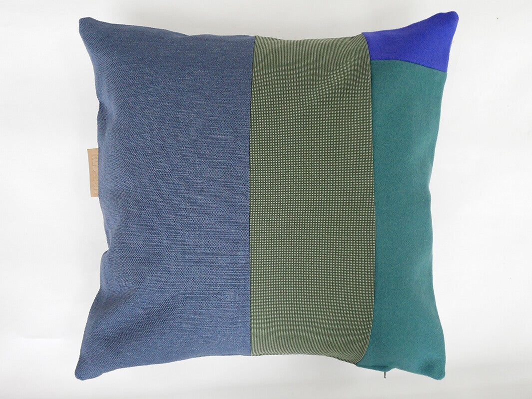 Kussen 0788 blauw/groen/paars, 60x60cm