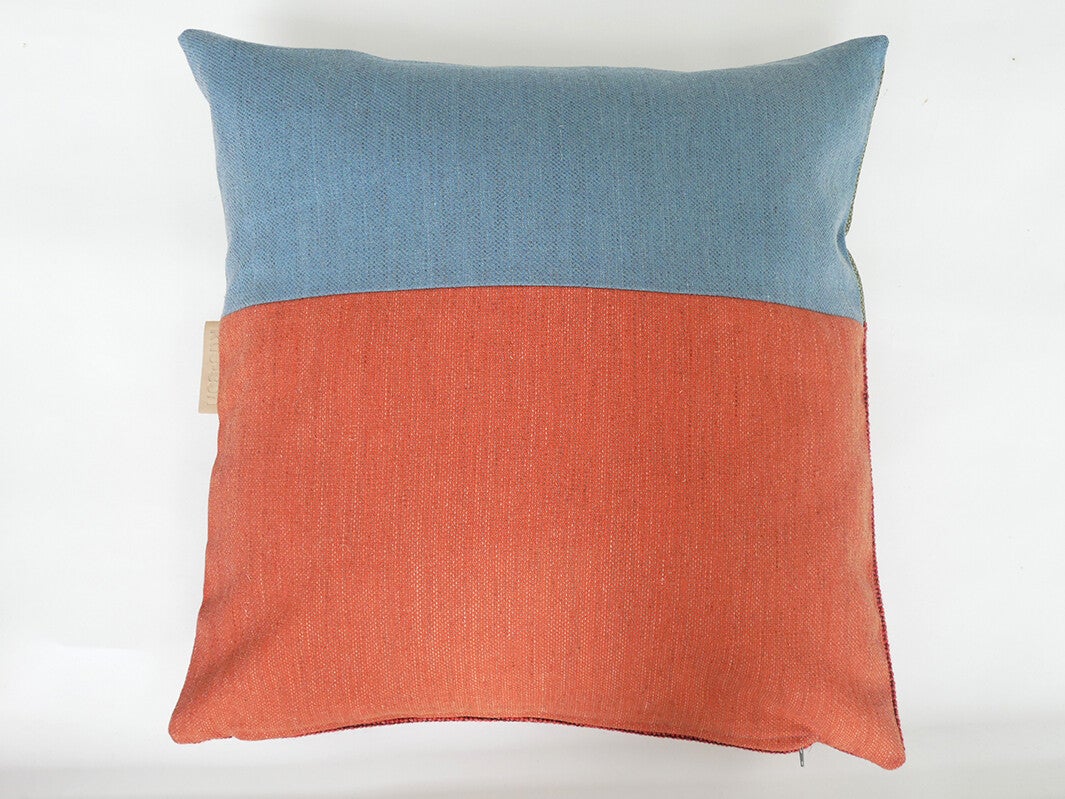 Kussen 0793 blauw/rood/groen, 2 verschillende kanten, 60x60cm