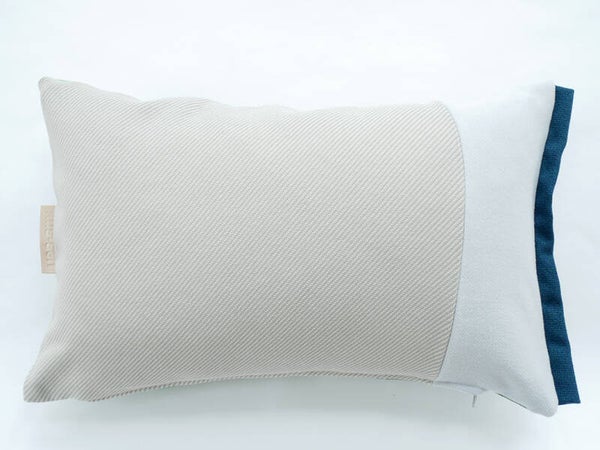 Kussen 0642 grijs/groen/blauw, 2 verschillende kanten, 40x60cm