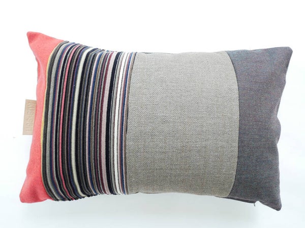 Kussen 0677 roze/grijs, 40x60cm