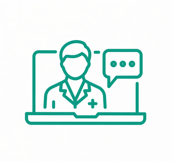 Online consultation with a physiotherapist