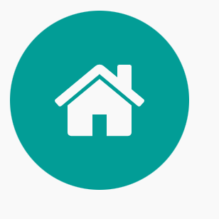 Home symbol representing physiotherapy home visits
