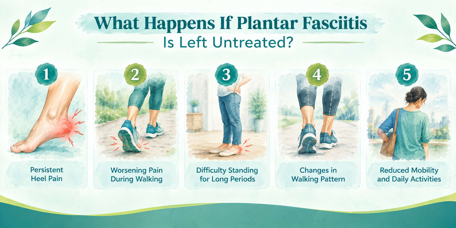 Untreated plantar fasciitis infographic