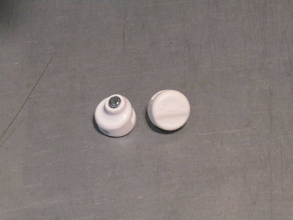 SUPER SPORT MADE IN ITALY Vintage 70's/80's Toe strap pull buttons WHITE complete with fixing screws NOS! BLB001 004-001-02 06/27/24