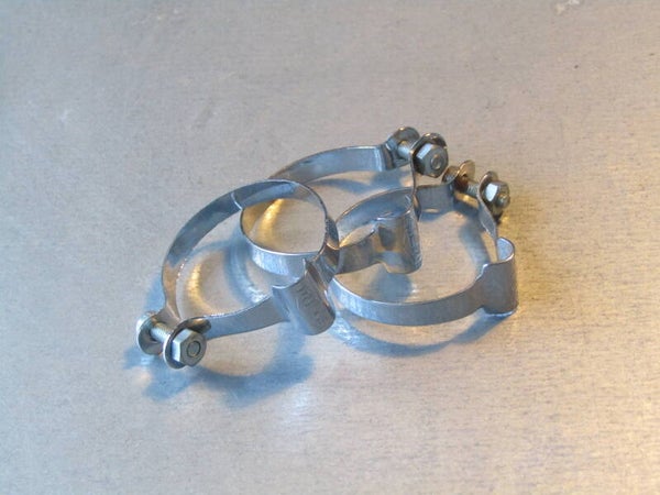 REG Vintage 70's Side routing Chrome steel gear cable clips 3X NOS! GT003 001-011-01B 01/30/25