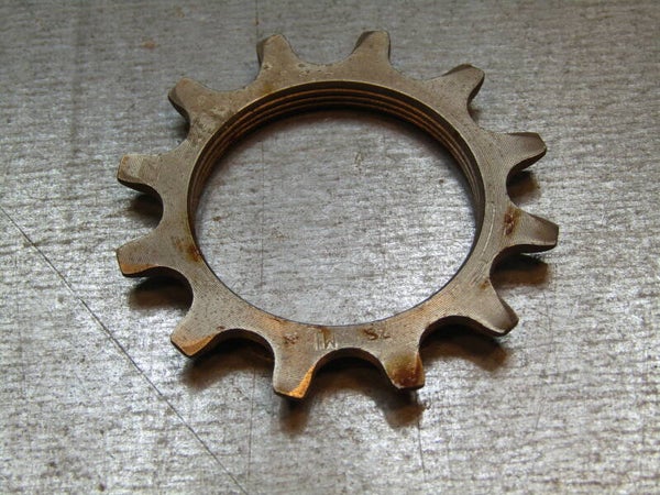 SHIMANO 600 EX Vintage 80's 7sp 12t Threaded UNUGLIDE Cassette cog NOS with signs of shelf wear, surface rust GT004 003-03 03/01/25