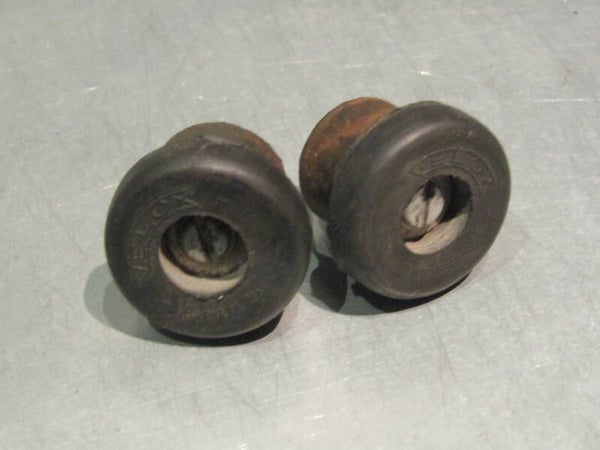 VELOX Vintage 70's BLACK Handlebar Plugs 1 pair 2nd hand BLB004 003-001-03