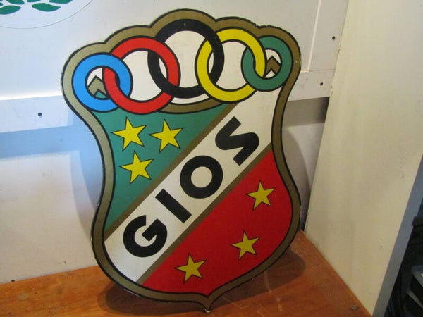GIOS Vintage 80's Dealer Sign 100% ORIGINAL! Please note: Pro Rated shipping charges has been included with the pricing of this item and this item is only available for E.U. shipments, if interested for non E.U. shipping please contact us GIOS001 07/31/25
