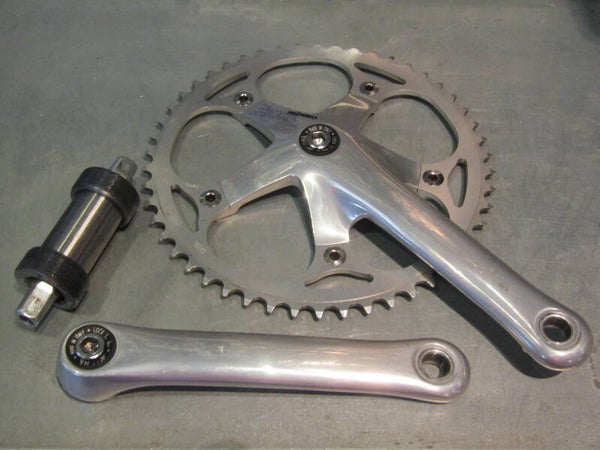 MICHE PREMATO TRACK Crank set Complete with ITALIAN Thread Bottom bracket 165mm with 50t TRACK 1/8 Chainwheel Lightly used. 0009 08/04/25