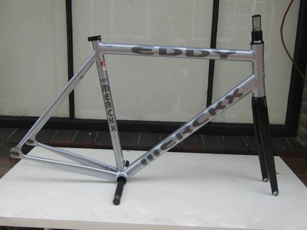 EDDY MERCKX ALLOY TRACK Frame with CARBON fork size 52cm center to top of top tube, no dings or dents will be with some scratch's and will be STRAIGHT AND TRUE, complete with headset and seat post E.U. sales only,  all others do contact us. FR005 08/04/25