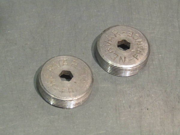 NERVAR Vintage 60's ALLOY Crank arm dust caps MINT! BLB004 004-001-04 08/08/25