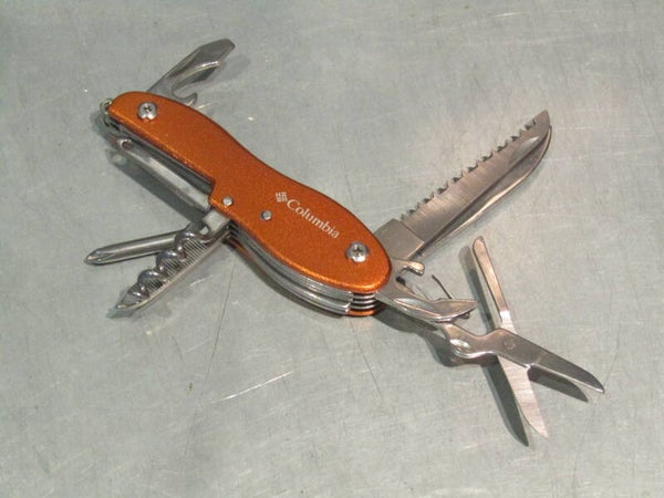 Columbia ( ORANGE ) Multi tool pocket knife, what you see is what you will get, NEW and unused, perfect for your bike packing trip. BXC0036 0095 08/21/25