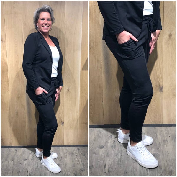 Broek travelstof zwart