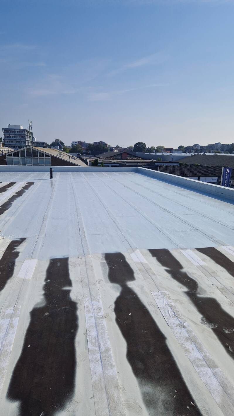 geotextiel aanbrengen dakcoating