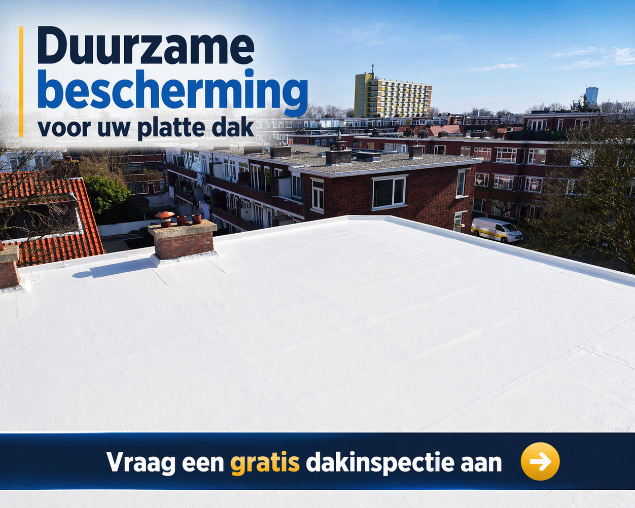 Offerte aanvragen voor dakcoating en dakrenovatie plat dak