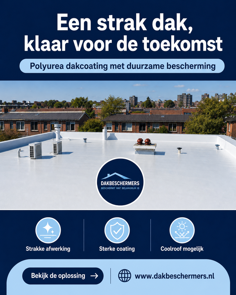 Coolroof polyurea dakcoating voor plat dak