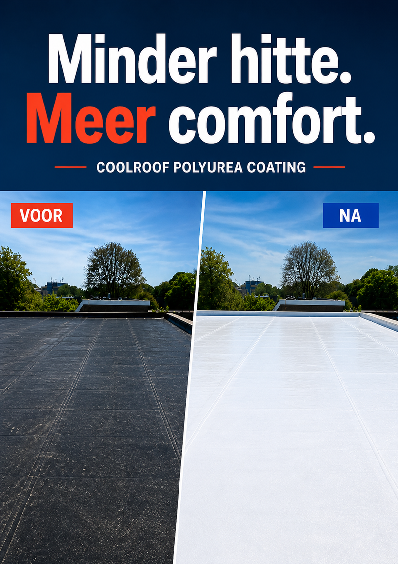 Witte dakcoating en coolroof dakcoating voor plat dak