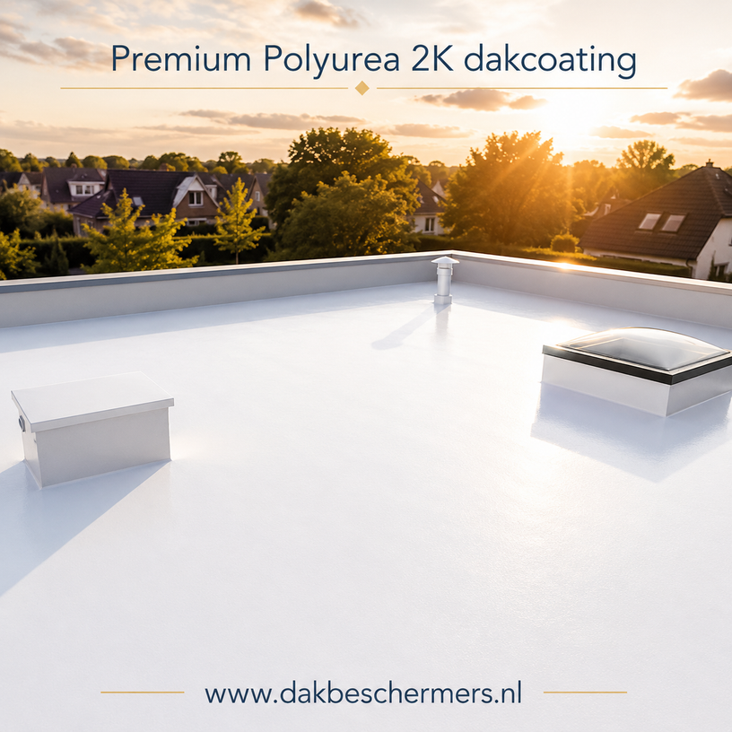 Bitumen plat dak geschikt voor renovatie met Premium Polyurea 2K dakcoating