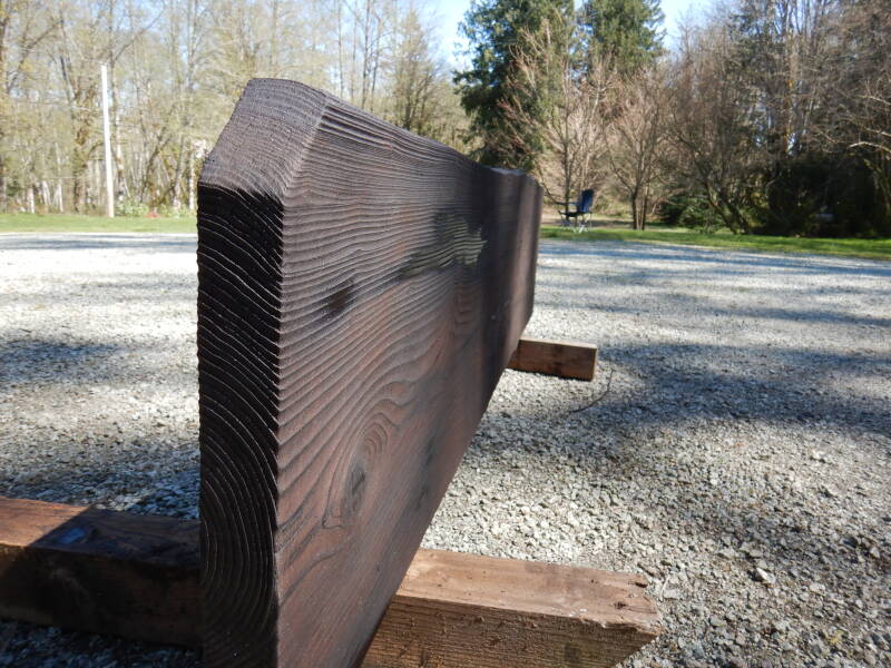 Scorched and oiled Cedar Slab