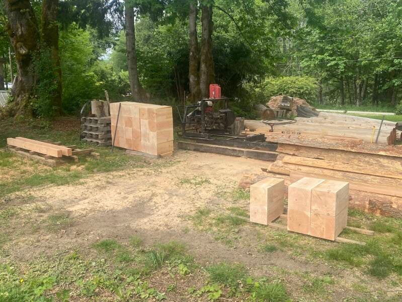 Boat Keel Blocking - Mill site w/ finished product
