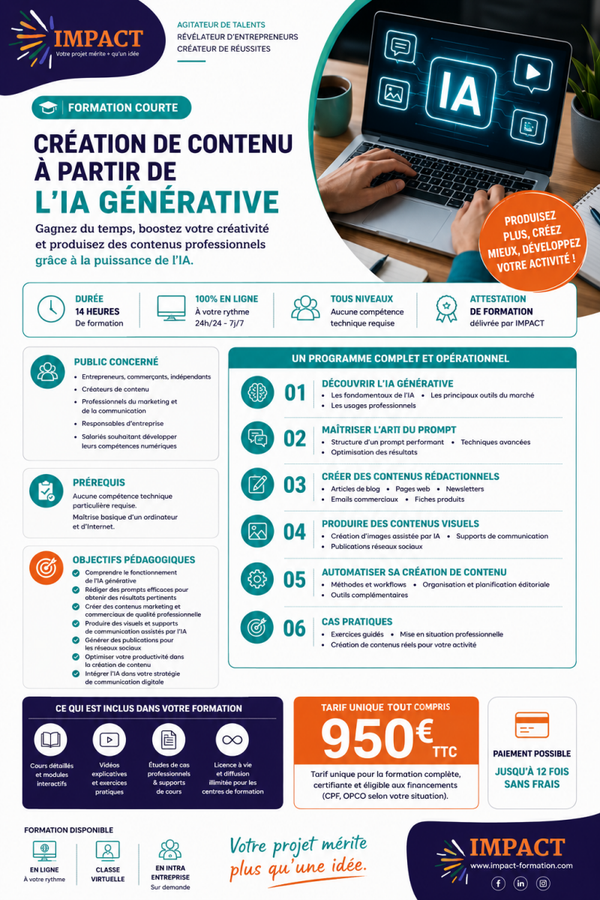 creation de contenu à partir de l'IA générative
