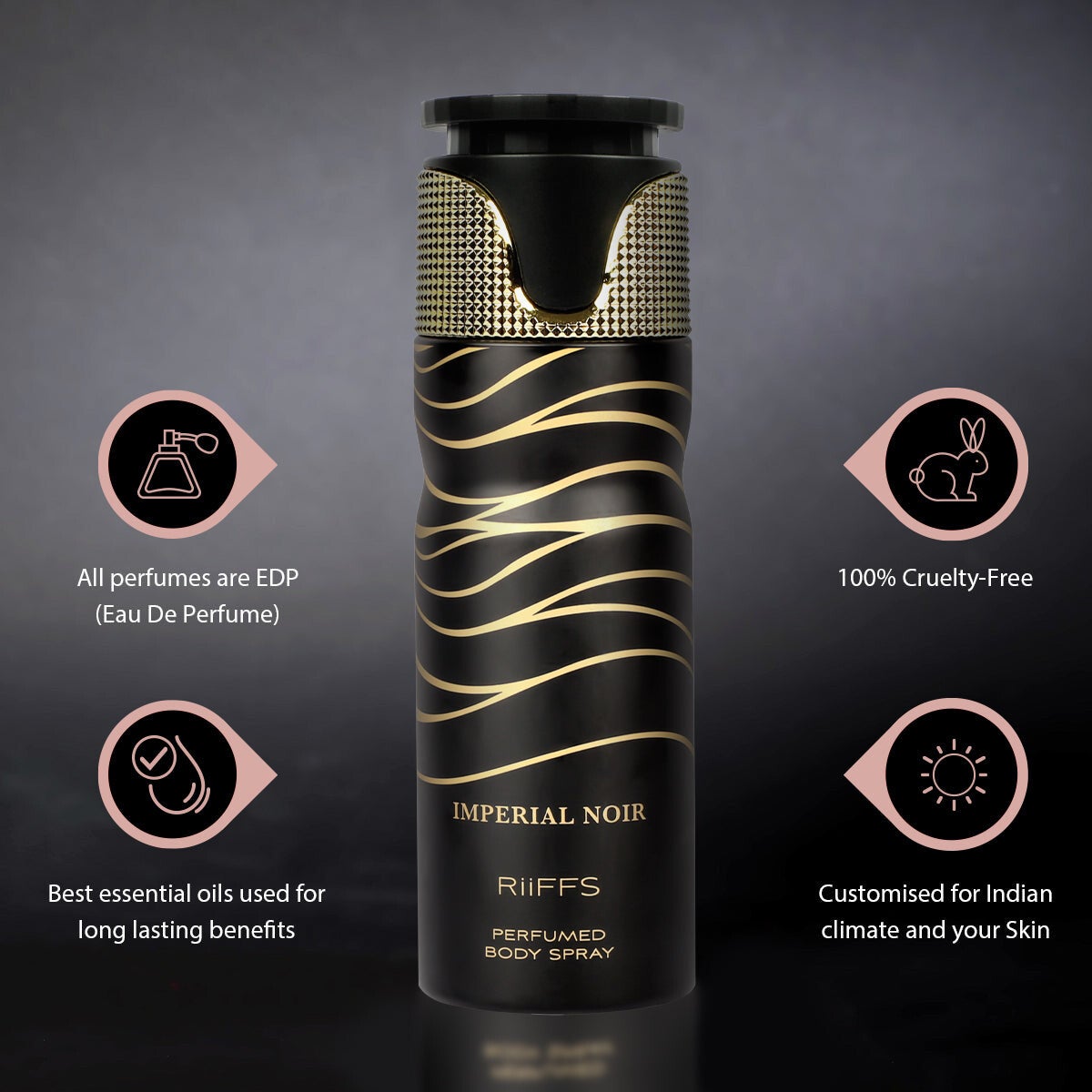RiiFFS Imperial Noir geparfumeerde bodyspray for men.