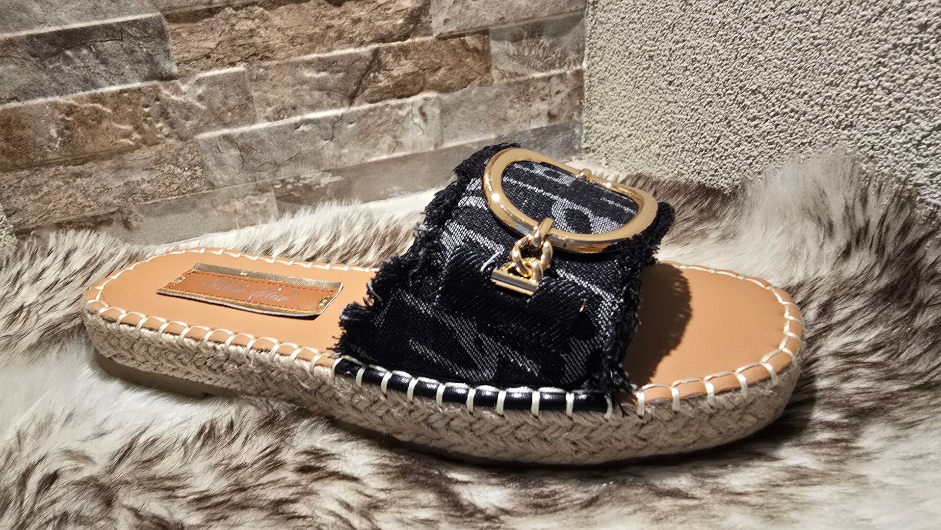 Slipper Bella spijker Black