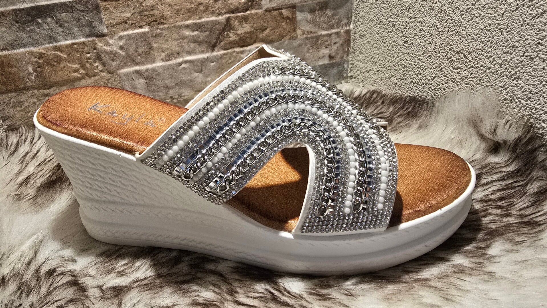 💎Slipper kayla sleehak white💎