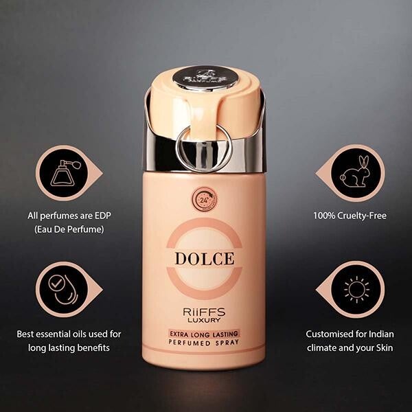 RiiFFS Luxury Dolce Extra Long Lasting Perfumed Body Spraay.for women
