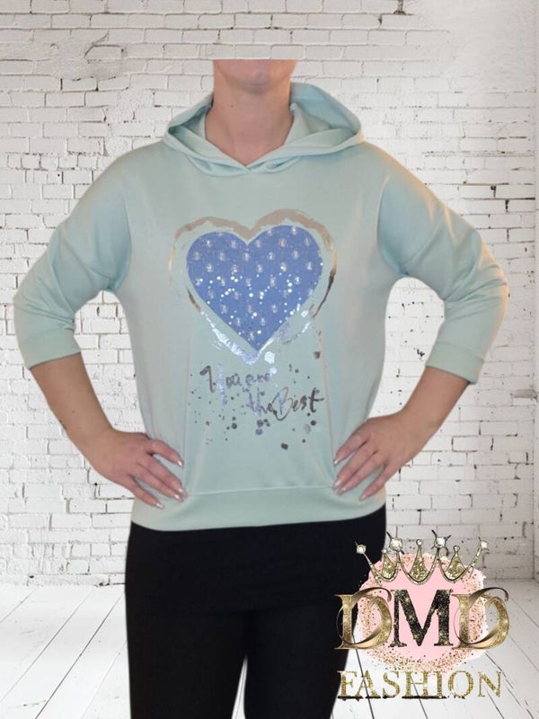 Hoedie spijker hartje 2 kleuren