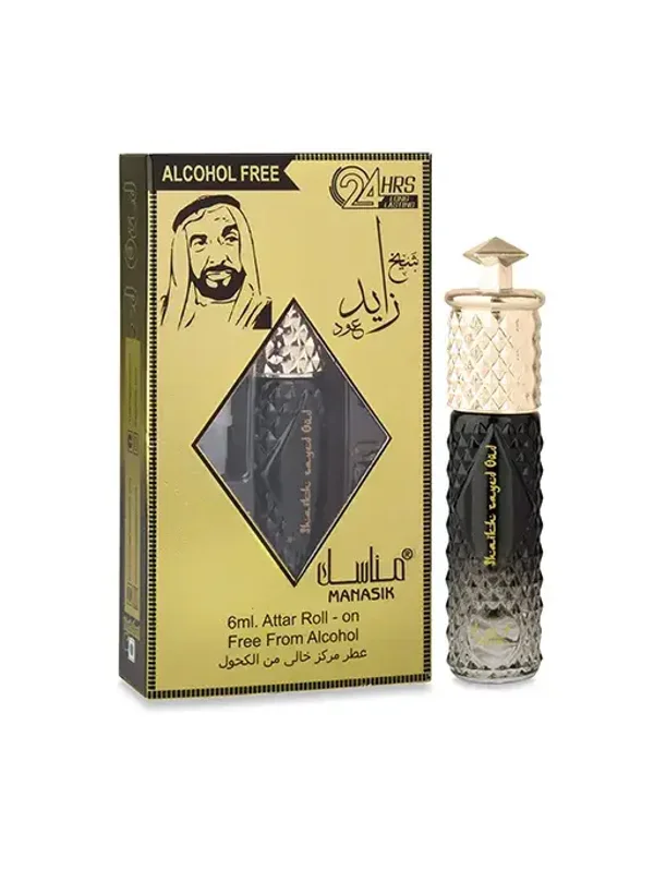 Manasik Shaikh Zayed Oud 6ml Attar Roll-on for men parfumolie