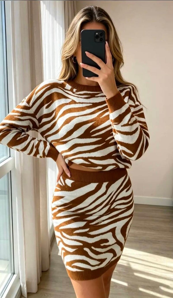 Rokset zebra bruin