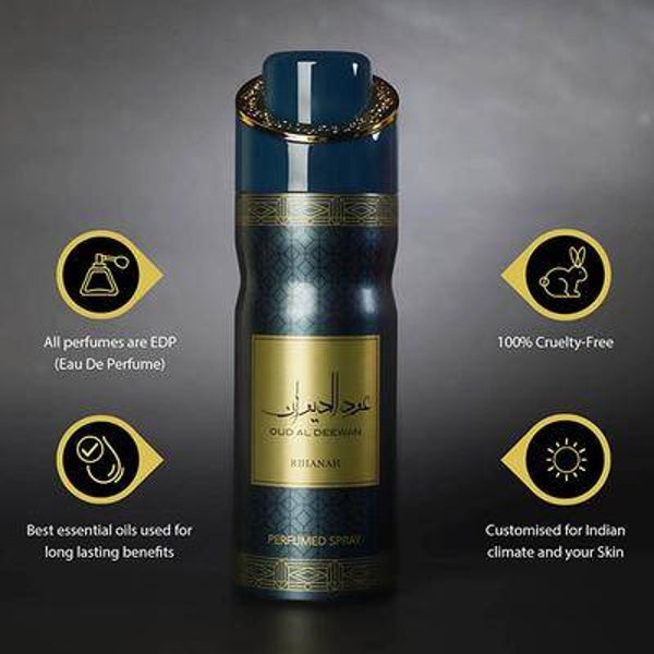 Rihanah Oud Al Deewan Deodorant/Perfumed Spray.