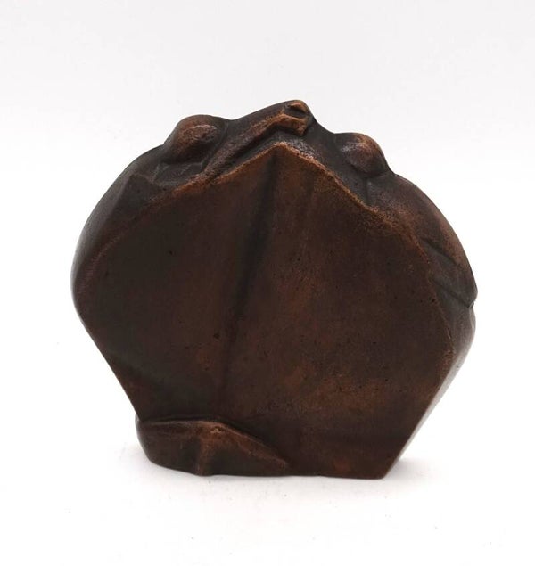 GOSSE DAM (1950) BRONZE SCULPTURE GRONINGEN DUTCH FRIESLAND VINTAGE ABSTRACT