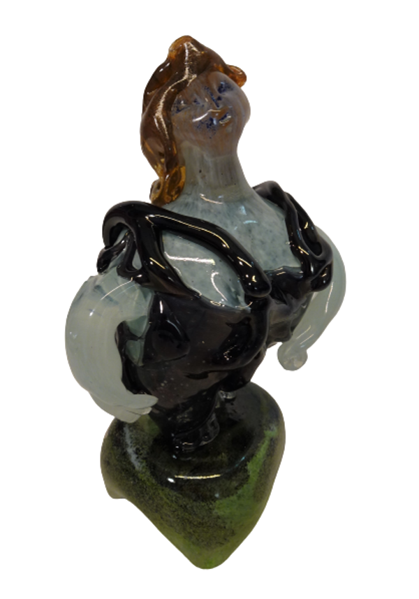 AMORUSO GIAMPAOLO ART GLASS SCULPTURE SIGNED AND DATED 95'