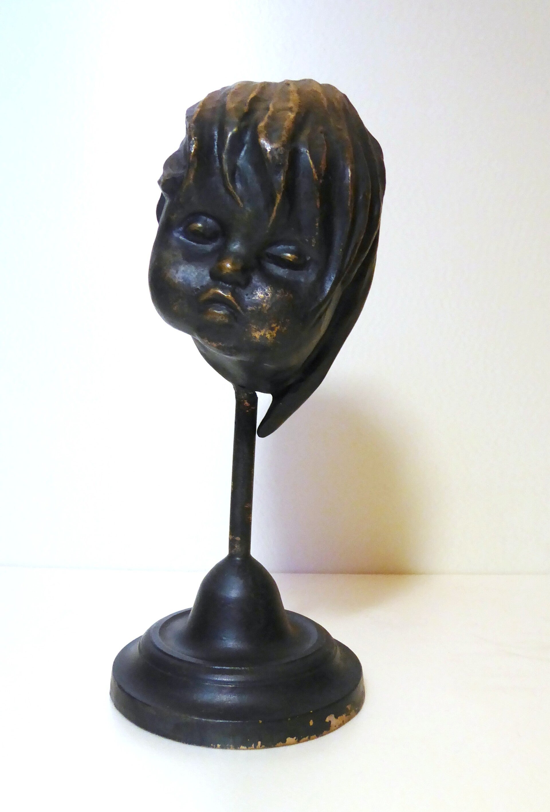 Mid century Brutalist bronze sculpture signed by Chris Ferket Belgium (Deinze)