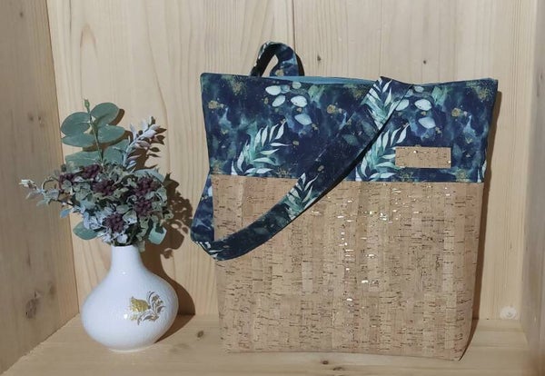 Taschen, Shopper, Handtaschen, Schultertaschen, aus Korkstoff / Baumwollstoff