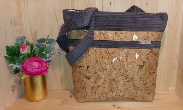 Taschen, Shopper, Handtaschen, Schultertaschen, aus Korkstoff / Baumwollstoff