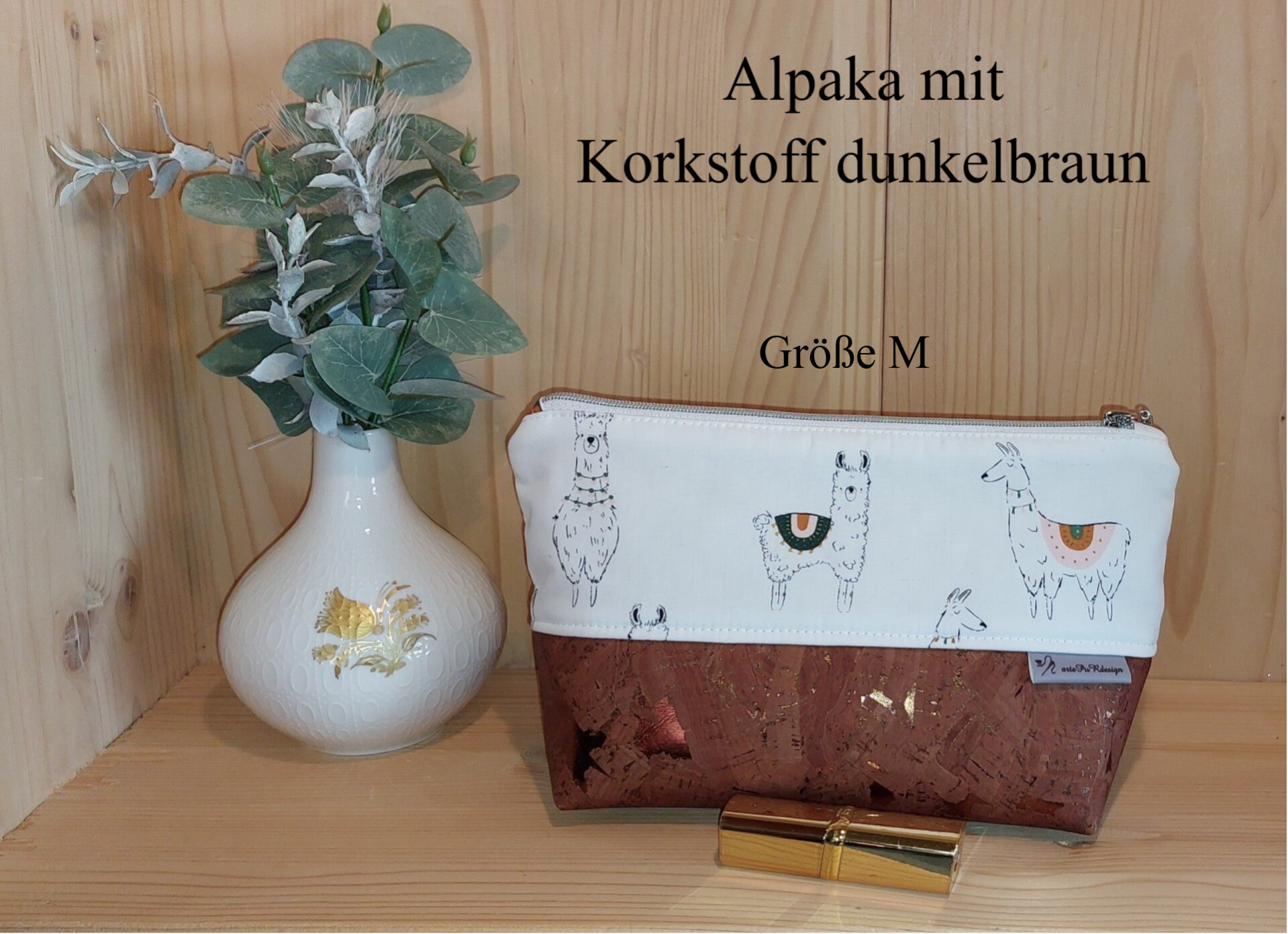 Kosmetiktaschen, Aufbewahrungstaschen aus Baumwolle, Kork, Kunstleder