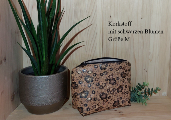 Kosmetiktaschen, Aufbewahrungstaschen aus Baumwolle, Kork, Kunstleder