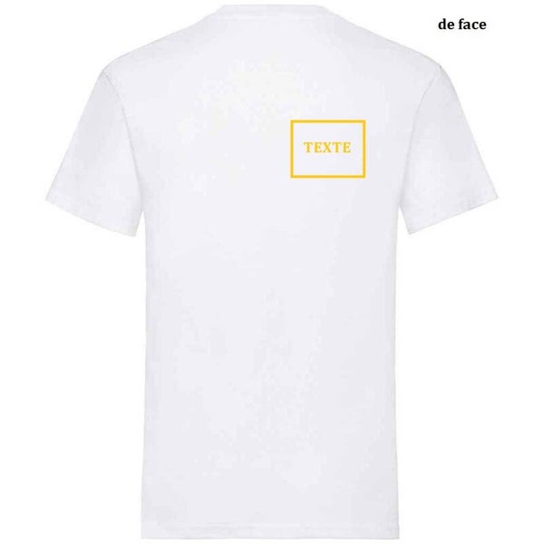 T-shirt unie mixte blanc à personnaliser