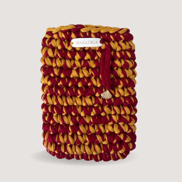 Pochette Bordeaux Jaune