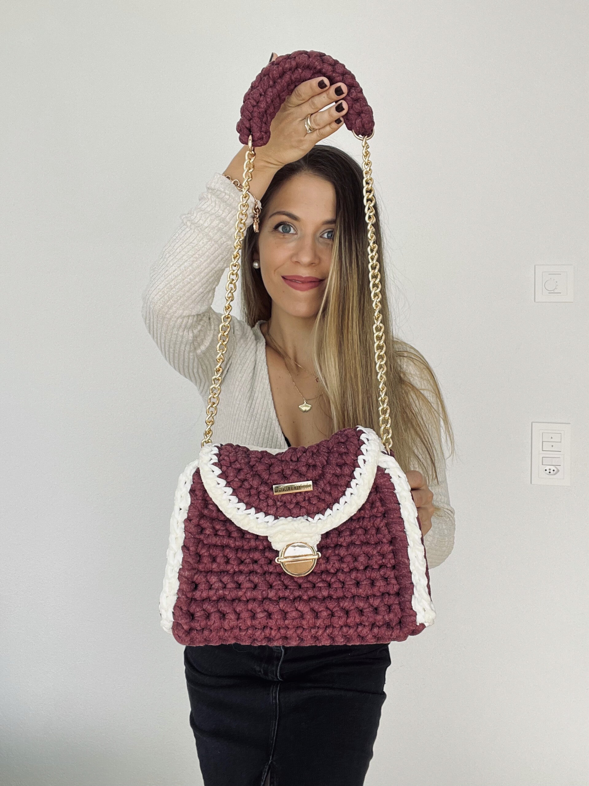 Sac Luméa Bordeaux-Blanc