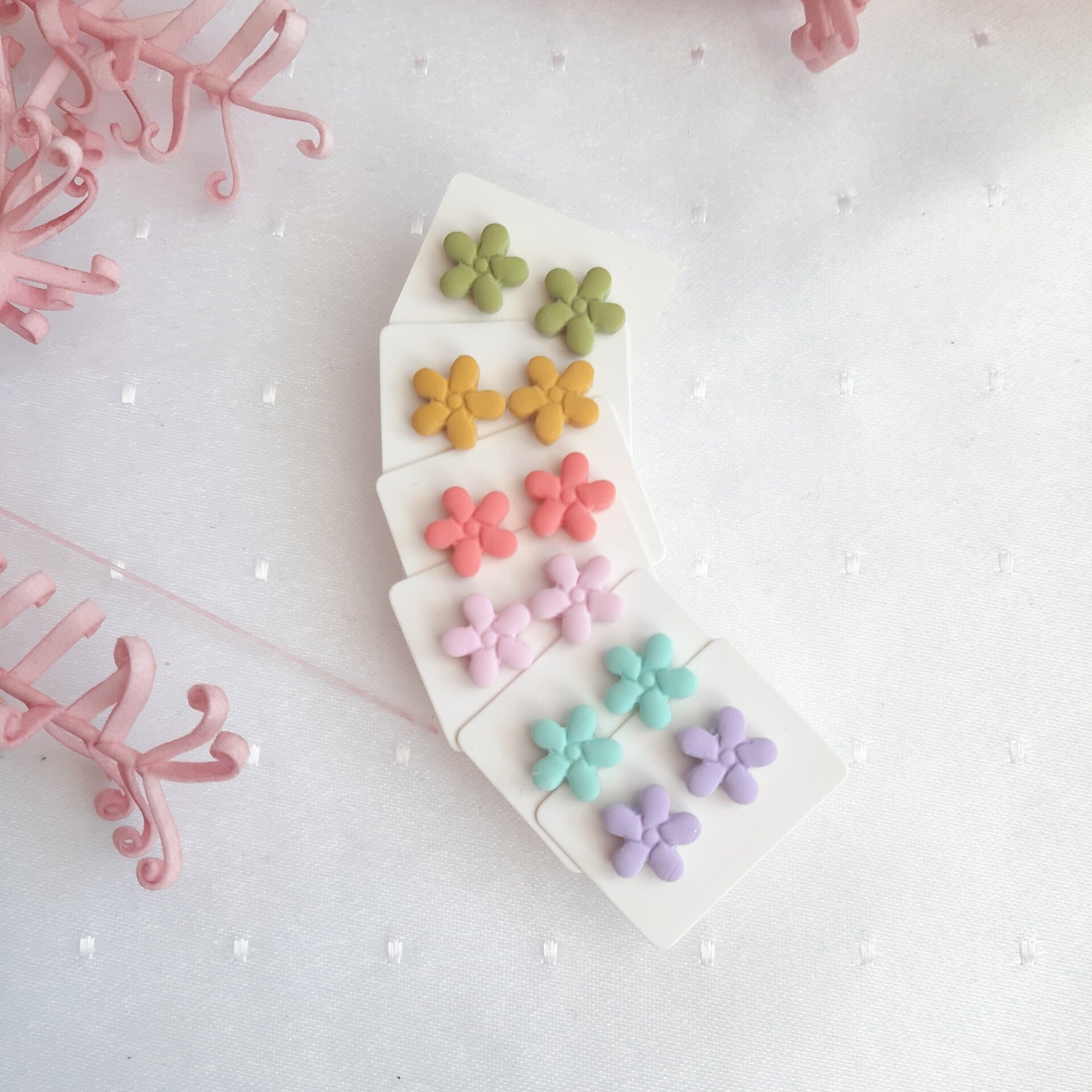 Blumenohrstecker - bunt