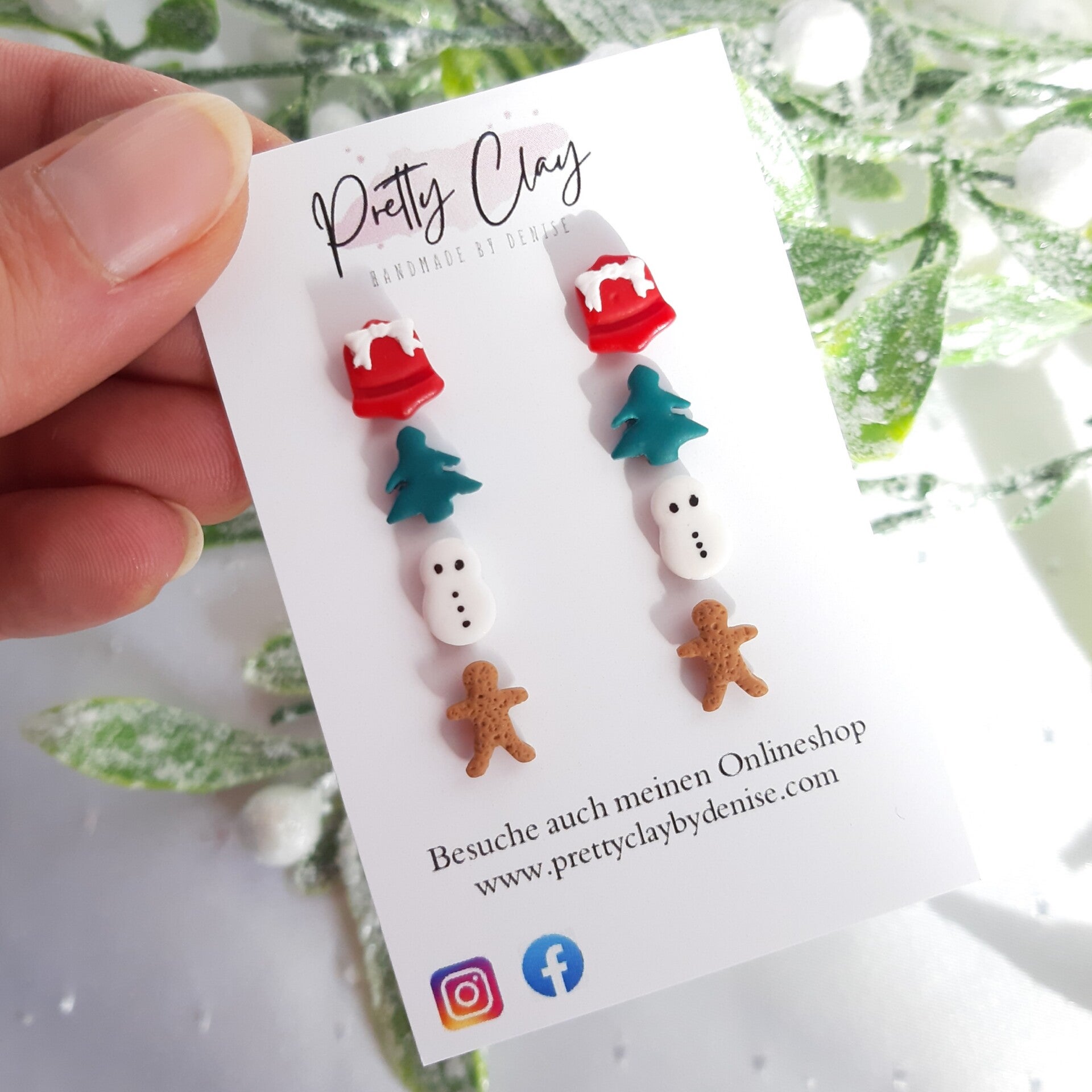 4teiliges Ohrstecker Set - winterliche Begleiter