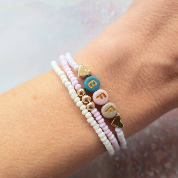 Armband Set mit Buchstaben "BFF"