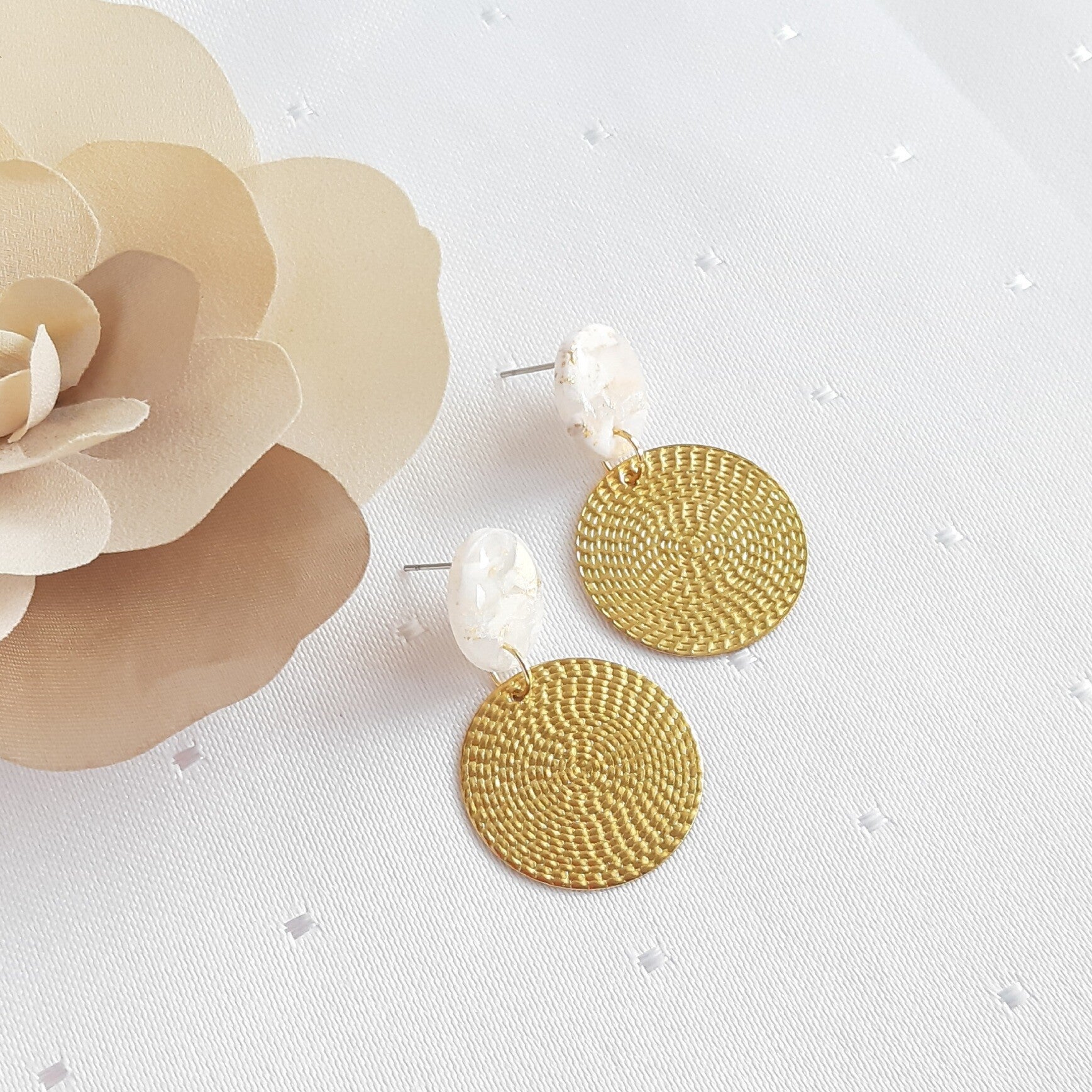 Ohrringe - Gold und transparent