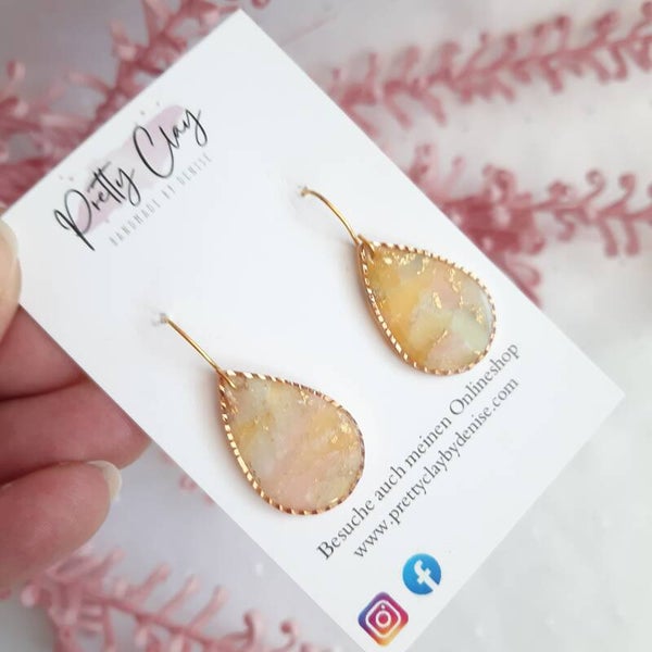 Elegante Ohrringe - marmoriert